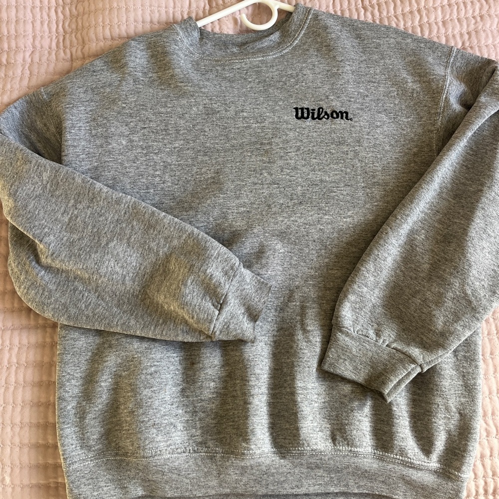 Wilson Oversized Grey Crewneck Sweater